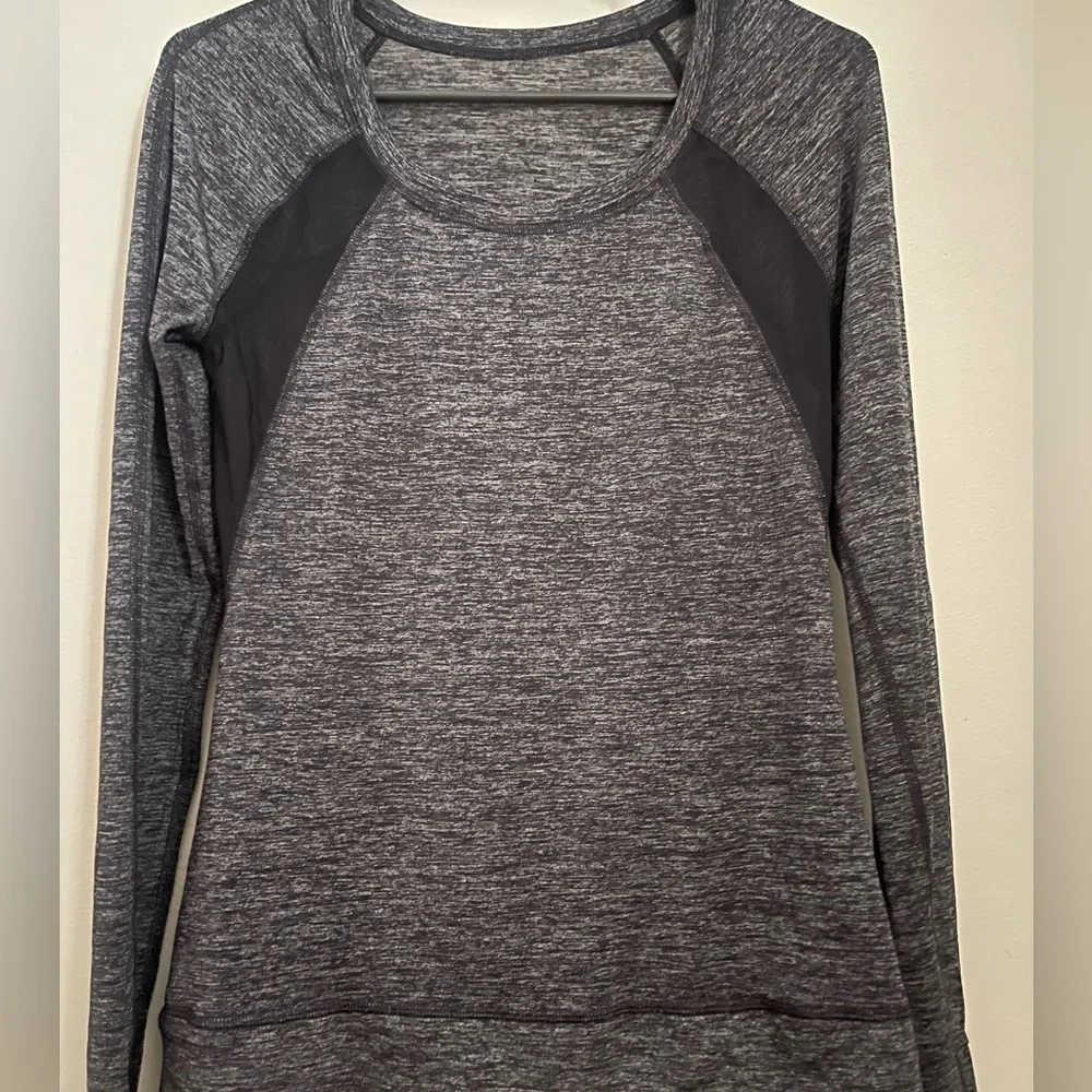 Express Charcoal and Black Long Sleeve Tee - Picture 2 of 7